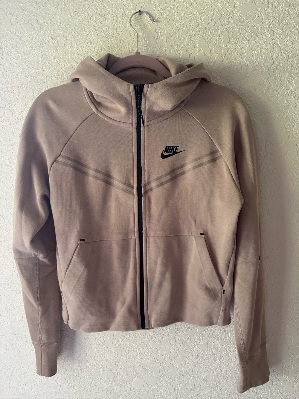 Nike Sport Tech Fleece Windrunner full zip hoodie-women’s (Taupe-has mauve hue)